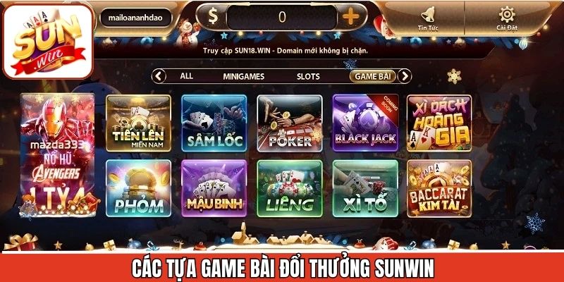 Tựa game bài hấp dẫn trên sàn cược